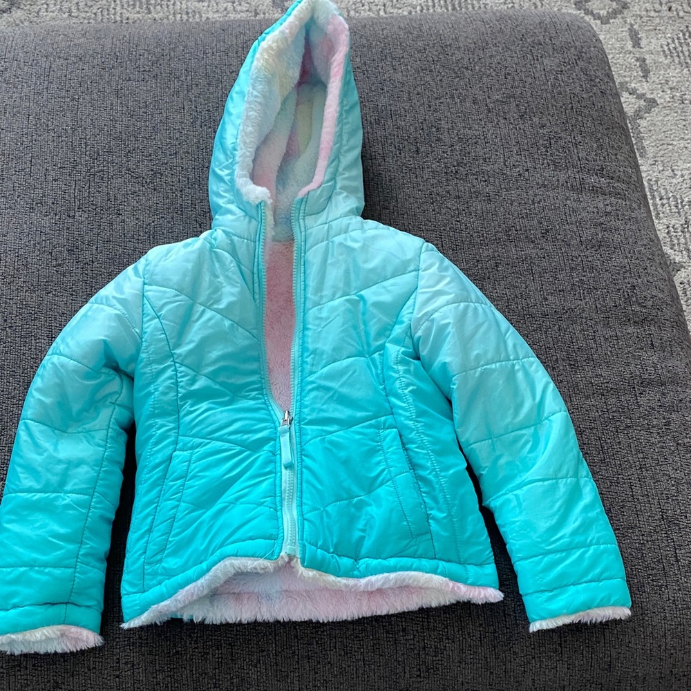 Kids Aqua Hooded Jacket